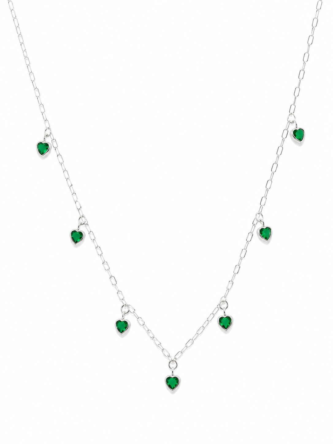 Choker coração verde