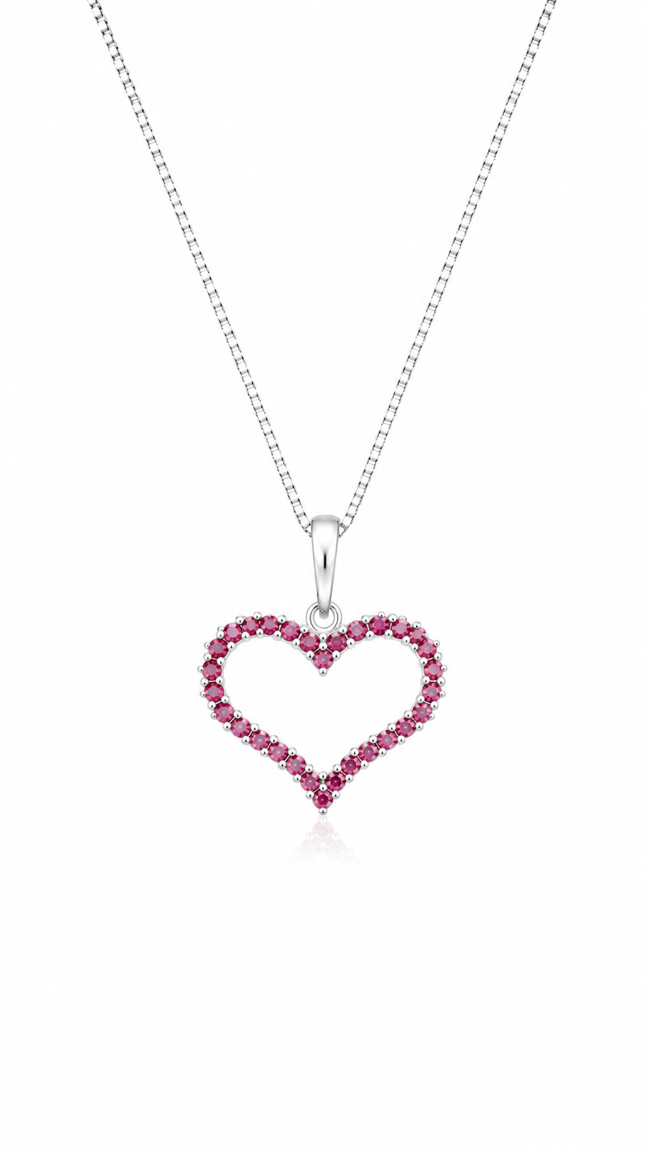 Colar coração Rosa