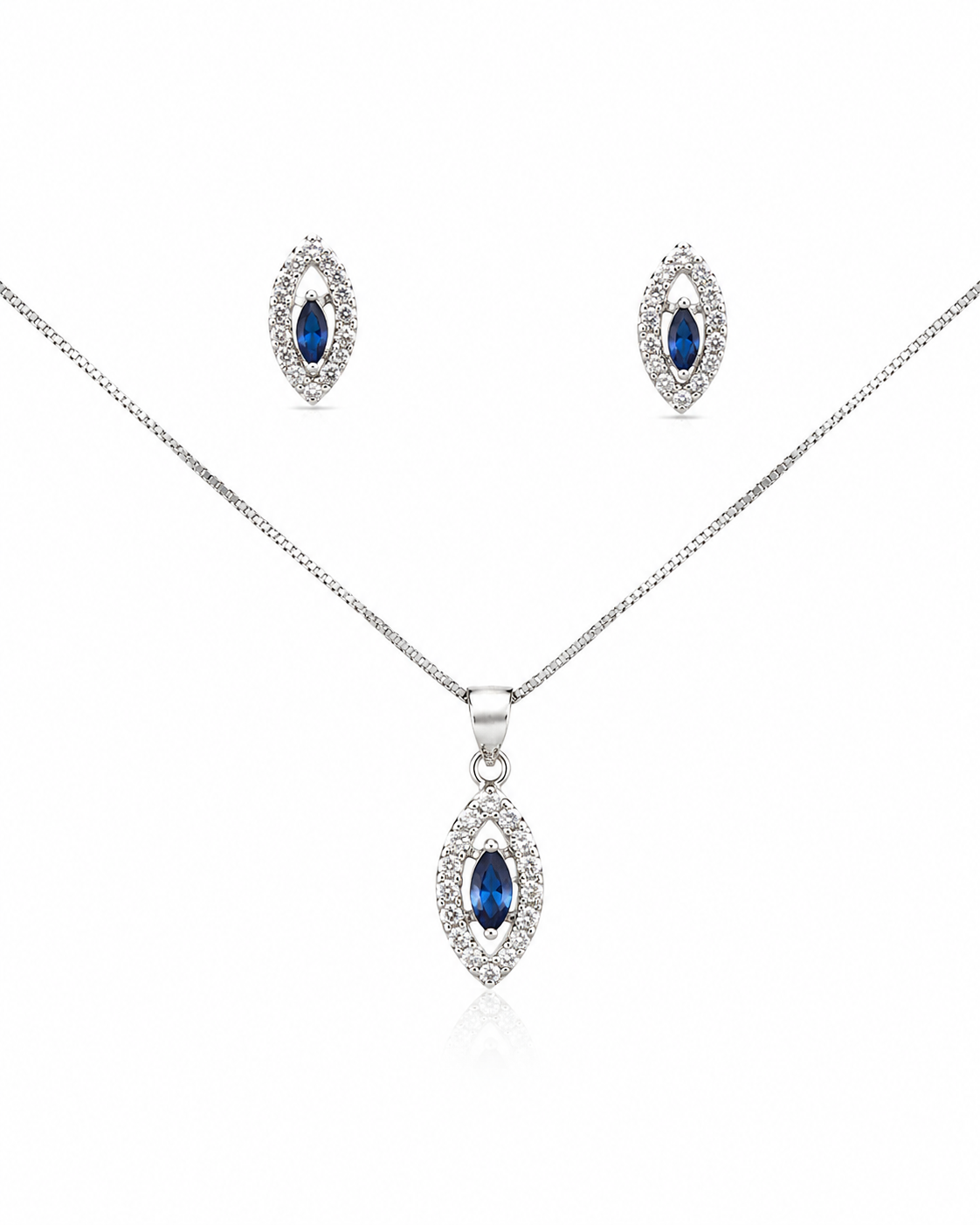 Conjunto Prata Passione Azul