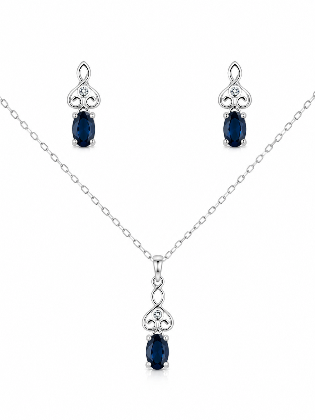 Conjunto Prata Flores Azul