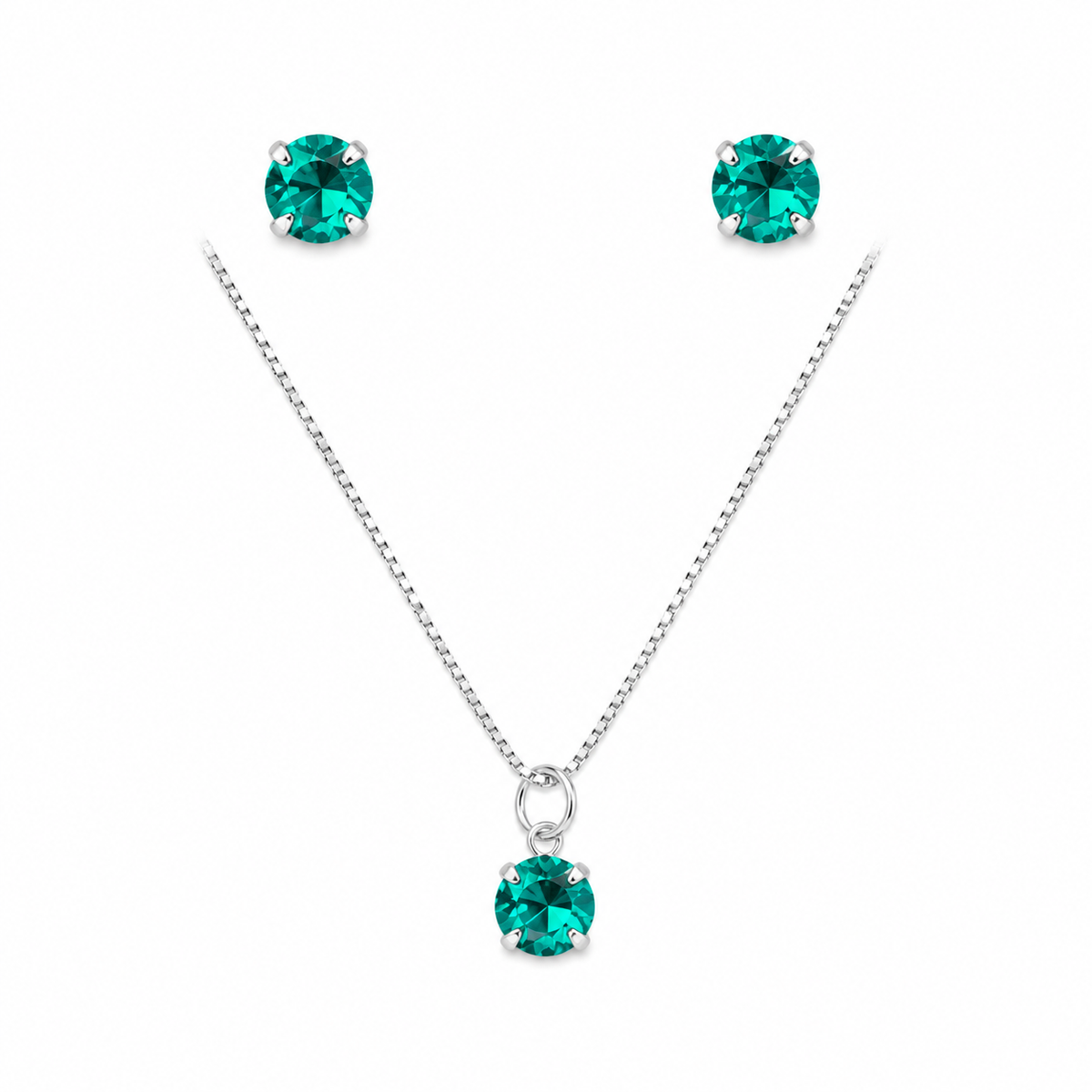 Conjunto Prata Redondo Azul