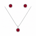 Conjunto Prata Vermelho