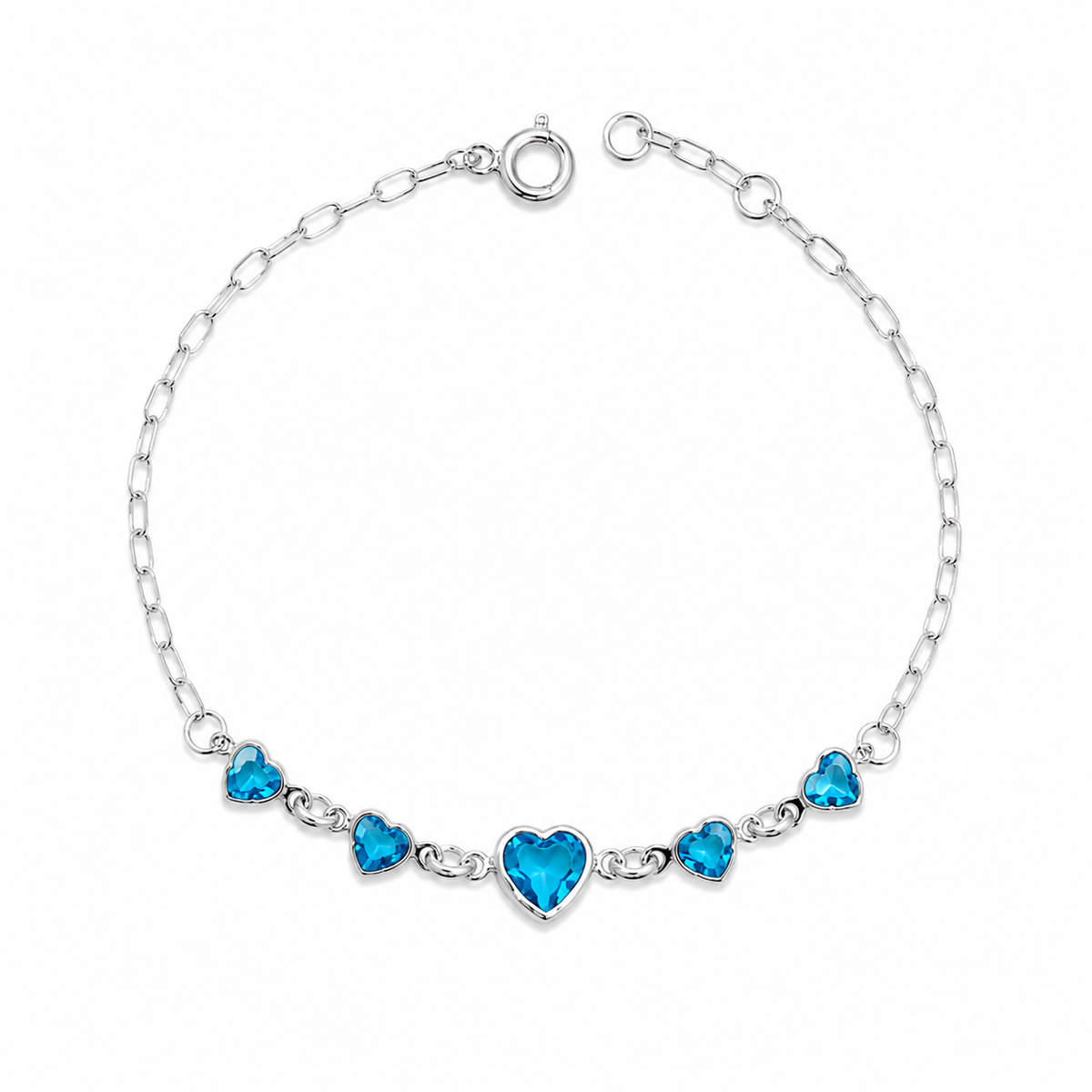 Pulseira Prata Azul