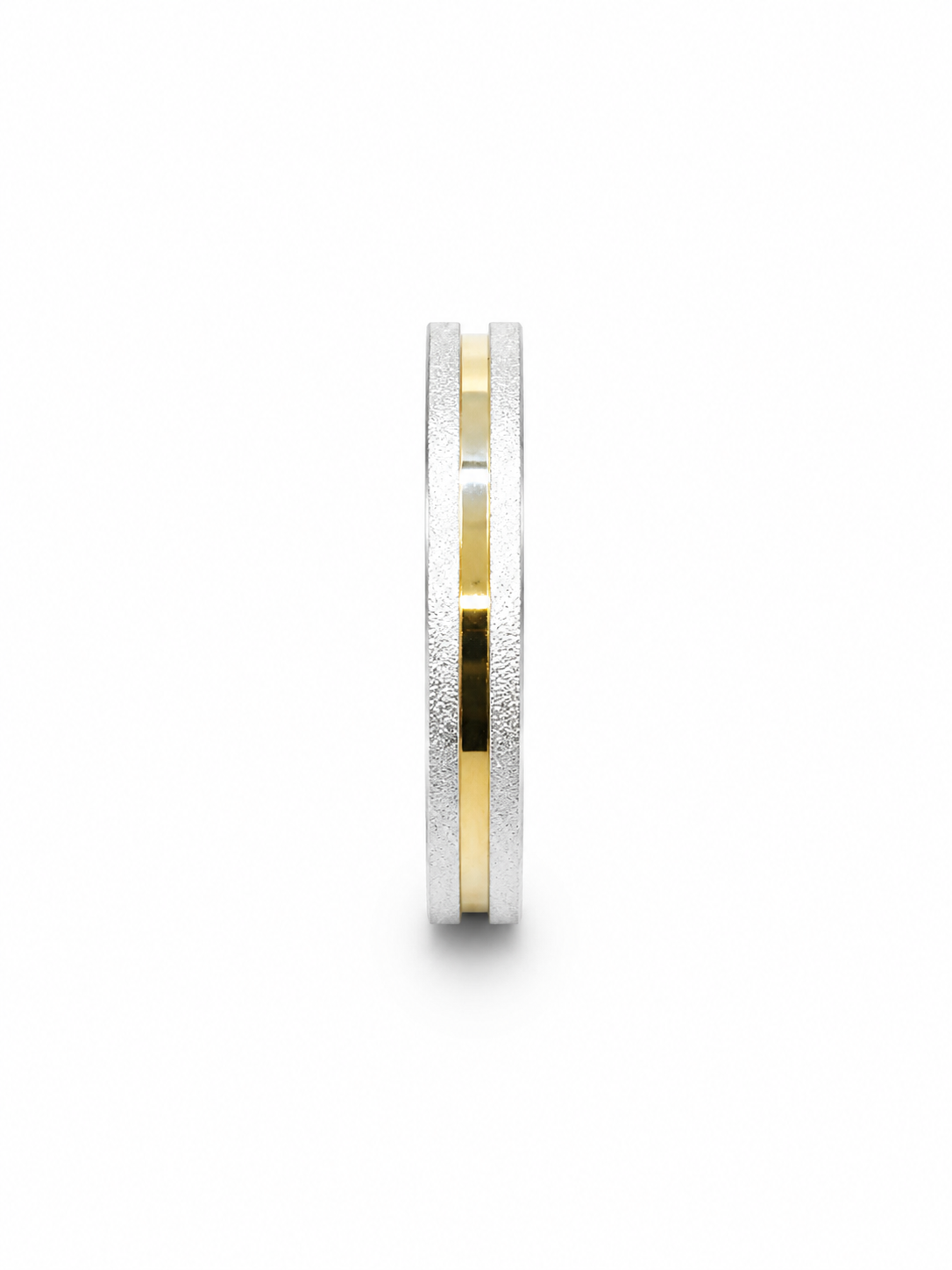 Aliança com Canaleta e Diamantada 3mm Prata 925
