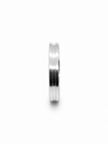 Aliança com Canaleta 3mm Prata