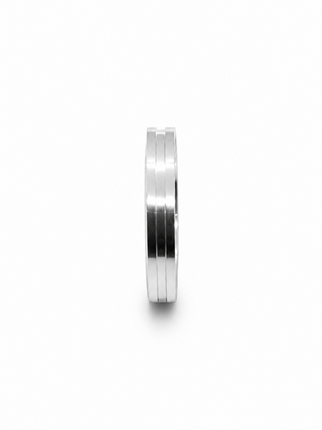 Aliança com Canaleta 3mm Prata