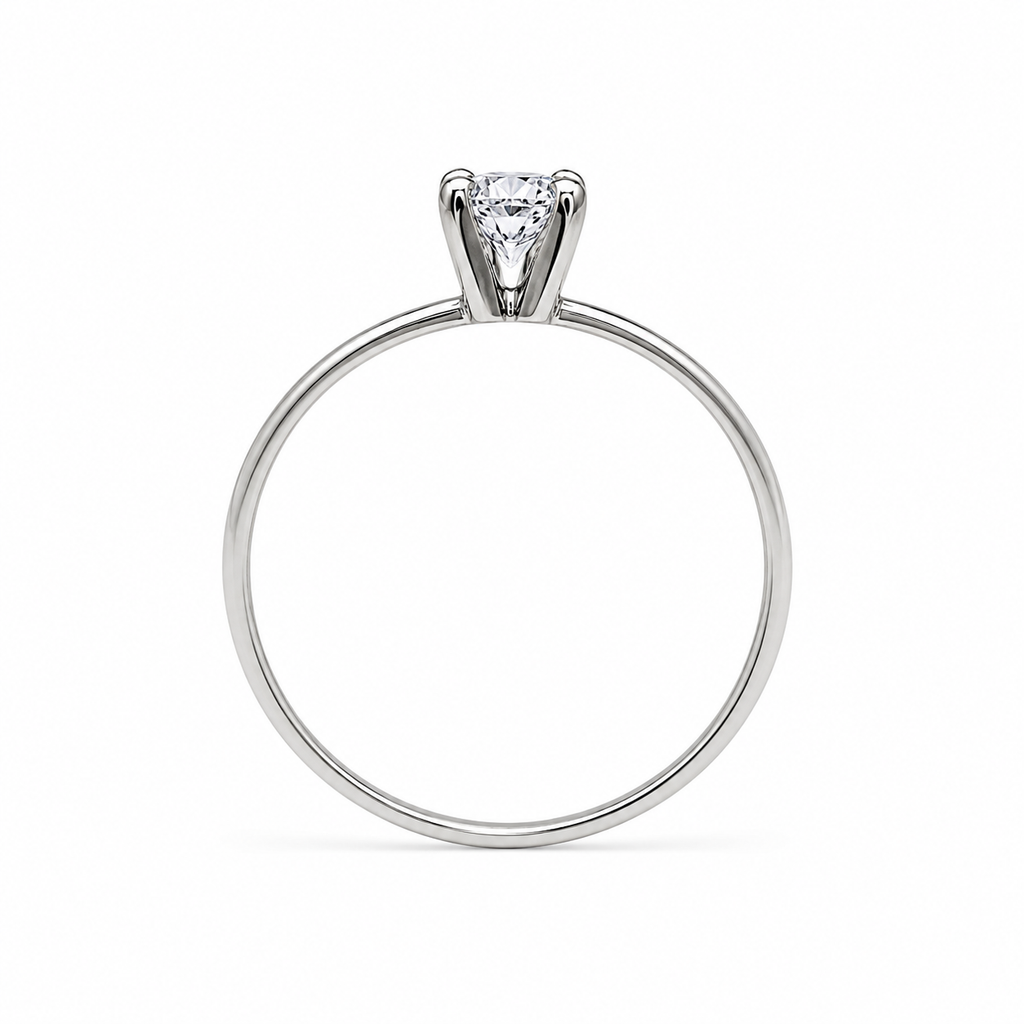 Solitario  Fino Zircônia 3mm Prata 925