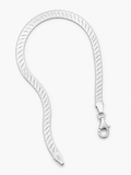 Pulseira Laminada com Desenho 4,5mm Prata 925