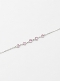 Pulseira Coração Rosa Prata 925