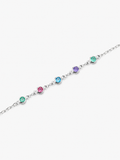 Pulseira Colorida de Prata 925
