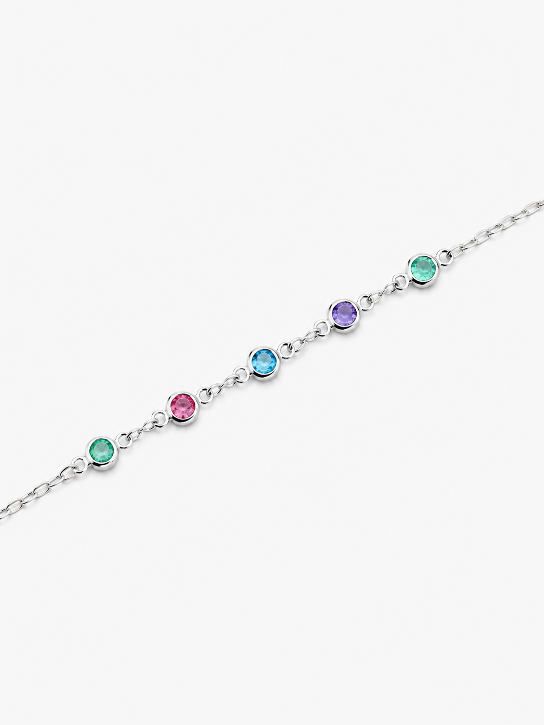 Pulseira Colorida de Prata 925