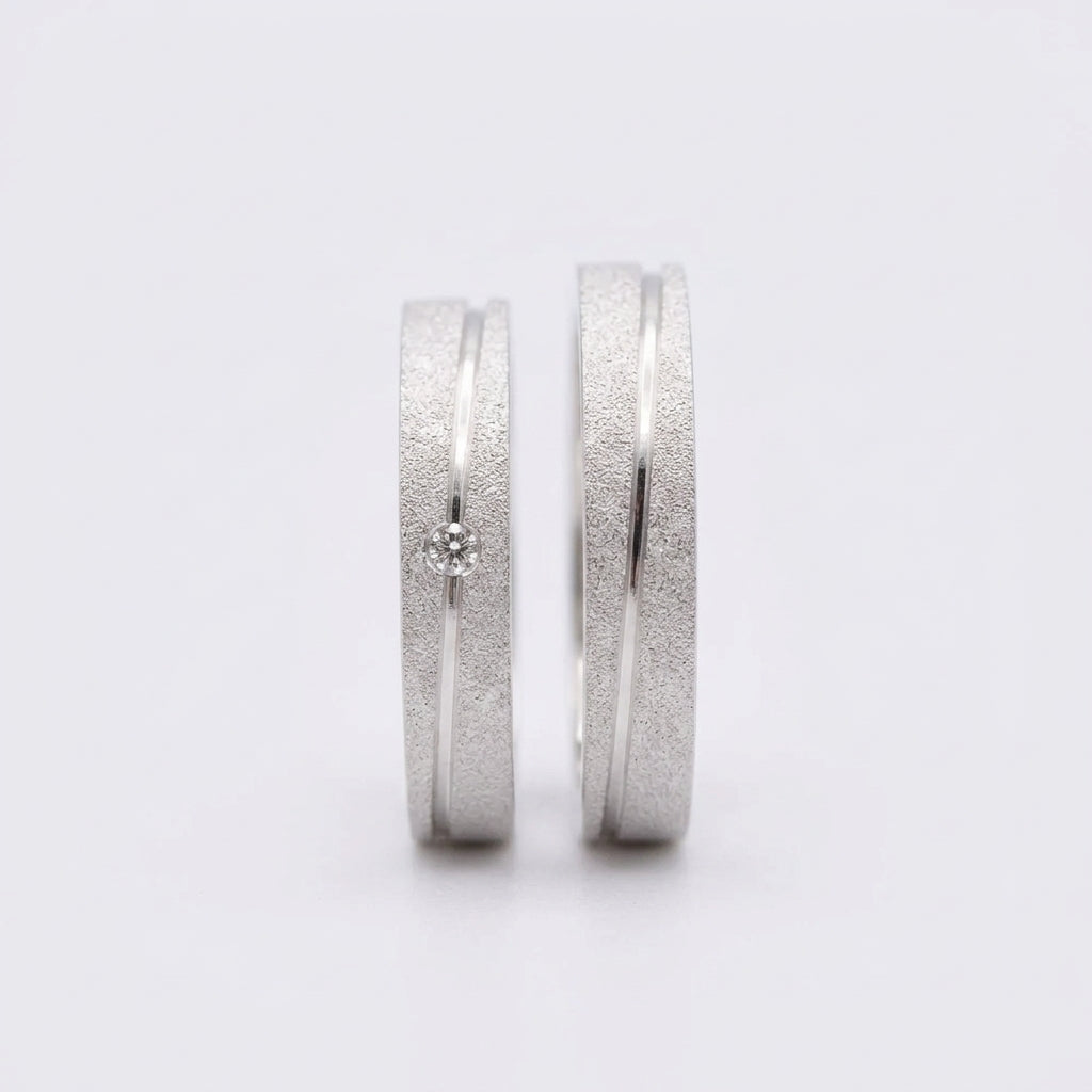 Aliança Prata 925 4mm Diamantada