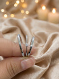 Aliança Chanfrada 2mm + Solitário